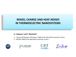 MIXED, CHARGE AND HEAT NOISES IN THERMOELECTRIC NANOSYSTEMS A. Crépieux