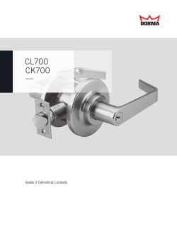 CL700 CK700 — Grade 2 Cylindrical Locksets