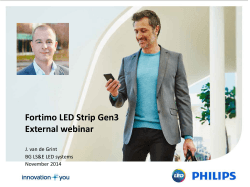 Fortimo LED Strip Gen3 External webinar J. van de Grint