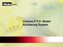 Chelsea P.T.O. Model Numbering System