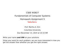 CSEE W3827 Fundamentals of Computer Systems Homework Assignment 5 Solutions
