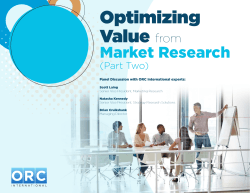 Optimizing Value Market Research