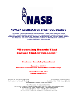 NEVADA ASSOCIATION of SCHOOL BOARDS