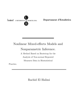 Nonlinear Mixed-effects Models and Nonparametric Inference. Departament d’Estadística