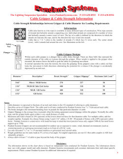 Cable Gripper &amp; Cable Strength Information