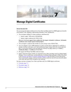 7 Manage Digital Certificates  C H A P T E R