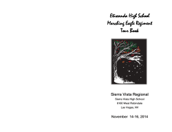 Etiwanda High School Marching Eagle Regiment Tour Book Sierra Vista Regional