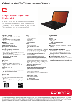 Compaq Presario CQ56-109SA Notebook PC