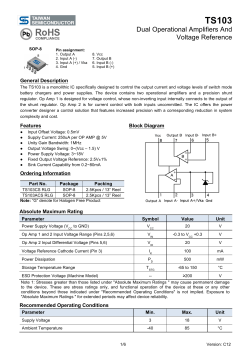 TS103  Dual Operational Amplifiers And Voltage Reference