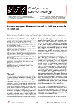 Autoimmune gastritis presenting as iron deficiency anemia in childhood