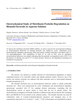 Electrochemical Study of Metribuzin Pesticide Degradation on ELECTROCHEMICAL SCIENCE