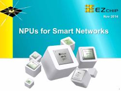 NPUs for Smart Networks Nov 2014 1
