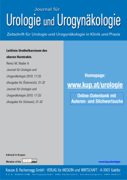www.kup.at/urologie Homepage: