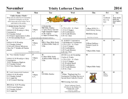 November 2014  Trinity Lutheran Church