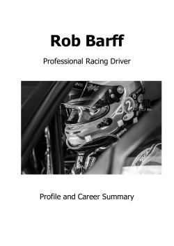 Rob Barff  Professional Racing Driver Profile and Career Summary