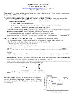 CHEMISTRY 103 – Help Sheet #13 Nuggets: