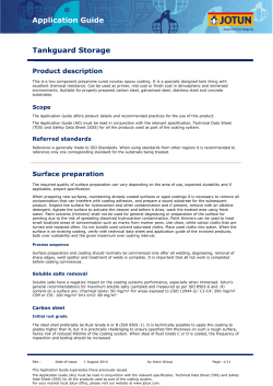 Tankguard Storage Technical Data Sheet Application Guide Product description