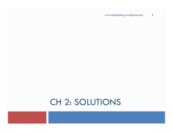 CH 2: SOLUTIONS