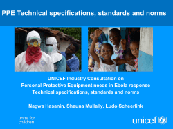 PPE Technical specifications, standards and norms