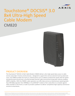 Touchstone® DOCSIS® 3.0 8x4 Ultra-High Speed Cable Modem CM820