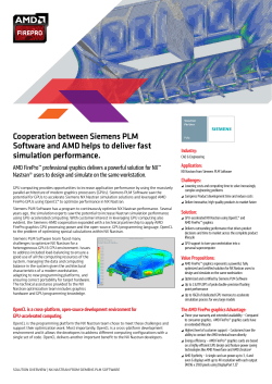 Cooperation between Siemens PLM Software and AMD helps to deliver fast