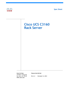 Cisco UCS C3160 Rack Server Spec Sheet C