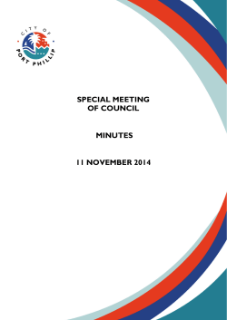 SPECIAL MEETING OF COUNCIL MINUTES
