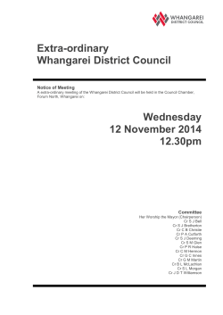 Extra-ordinary Whangarei District Council  Notice of Meeting