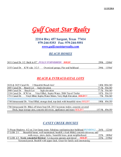 Gulf Coast Star Realty  22114 Hwy 457 Sargent, Texas  77414