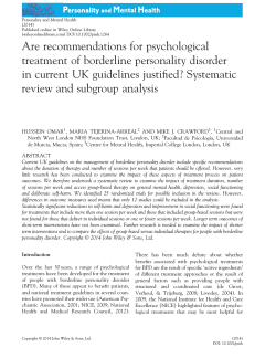 Personality and Mental Health (2014) Published online in Wiley Online Library