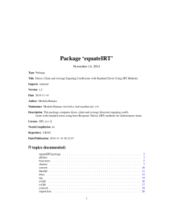 Package ‘equateIRT’ November 14, 2014