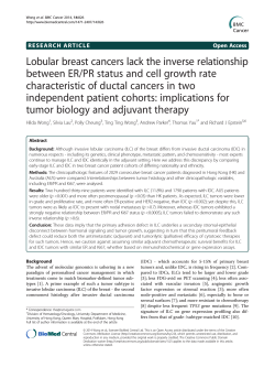 Lobular breast cancers lack the inverse relationship