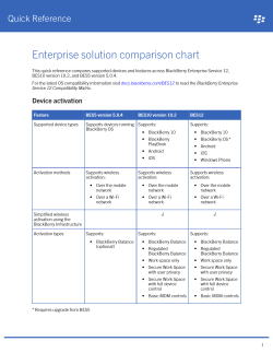 Enterprise solution comparison chart Quick Reference