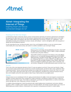 Atmel – Integrating  the Internet of Things Inspiring Smart and Secure