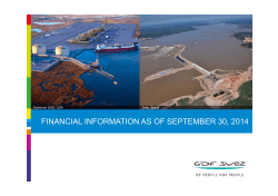 FINANCIAL INFORMATION AS OF SEPTEMBER 30 2014 Cameron LNG, USA Jirau, Brazil
