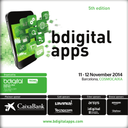 bdigital apps 11 - 12 November 2014 5th edition