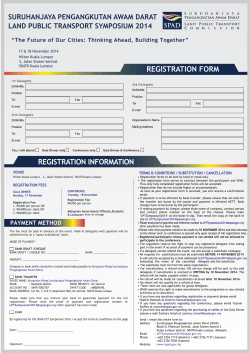 REGISTRATION FORM REGISTRATION INFORMATION