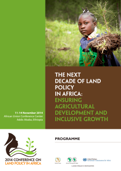the next decade of land policy in africa: