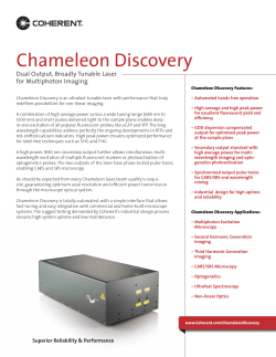 Chameleon Discovery Dual Output, Broadly Tunable Laser for Multiphoton Imaging