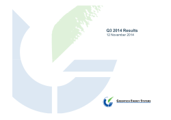 Q3 2014 Results 12 November 2014 1