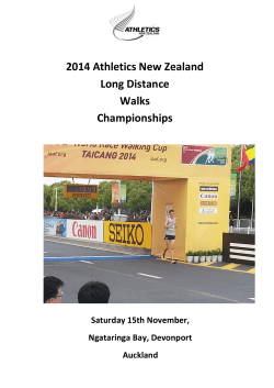 2014 Athletics New Zealand Long Distance Walks