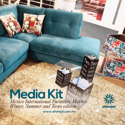 Media Kit Mexico International Furniture Market Winter, Summer and Tecno edition www.afamjal.com.mx