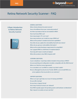 Retina Network Security Scanner - FAQ A Basic Introduction to Retina Network FAQ