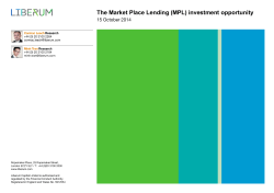 The Market Place Lending (MPL) investment opportunity