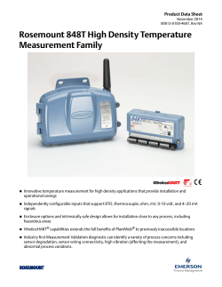 Rosemount 848T High Density Temperature Measurement Family Product Data Sheet