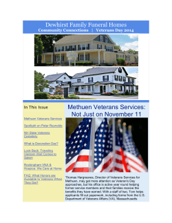Methuen Veterans Services: Not Just on November 11  Dewhirst Family Funeral Homes