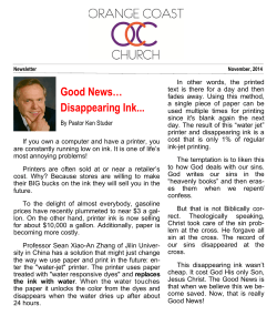 Good News… Disappearing Ink... By Pastor Ken Studer