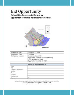 Bid Opportunity  Natural Gas Generator(s) for use by