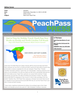 Just in Time for Holiday Travel, Peach Pass Now Adrian Carver