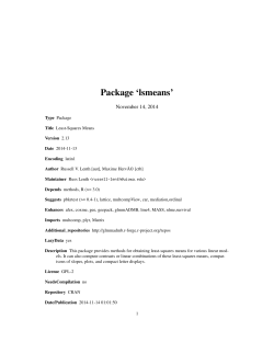 Package ‘lsmeans’ November 14, 2014